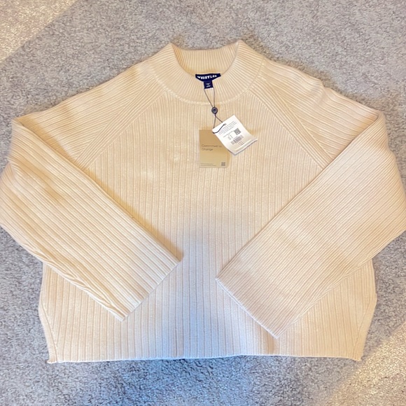 NWT Whistles Cotton Rib Crew Neck Knit. - Picture 2 of 8